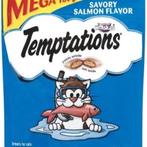 Whiskas Temptations Cat Treats, Savory Salmon (Pack of 2)